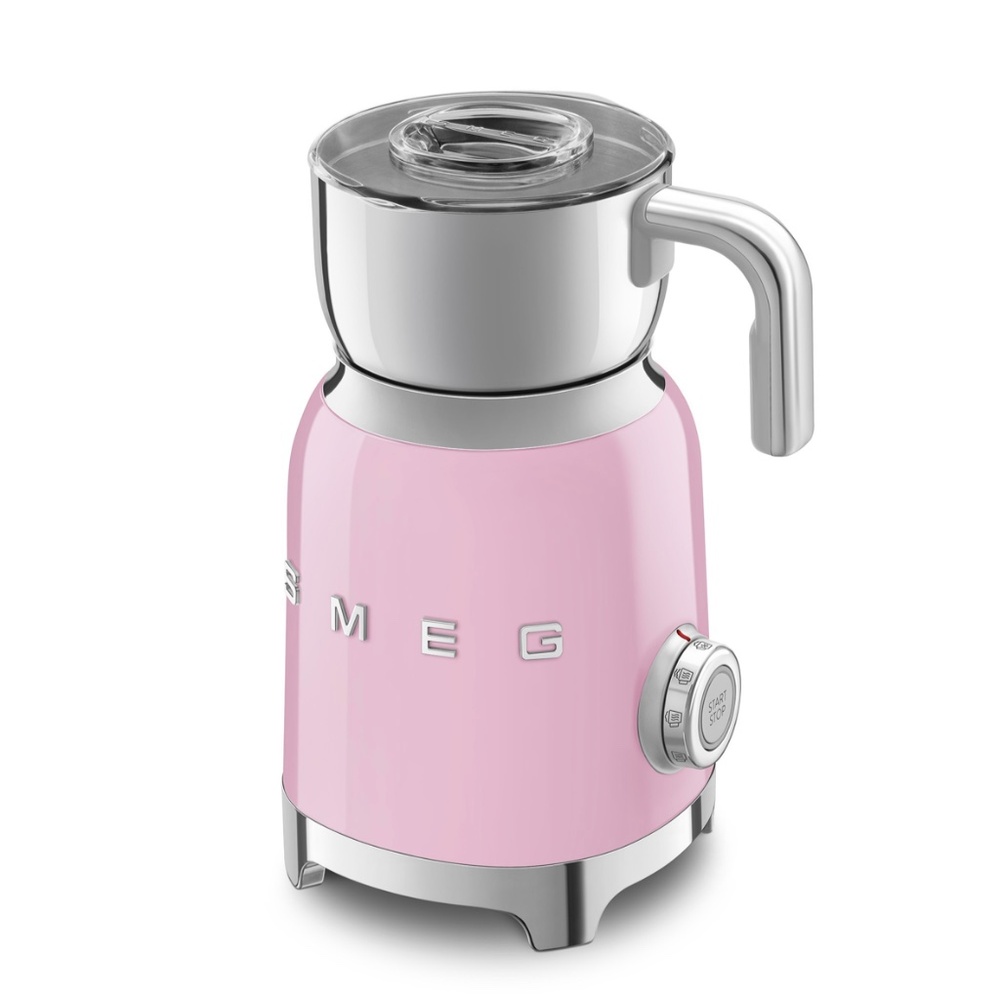 Pink Smeg milk frother